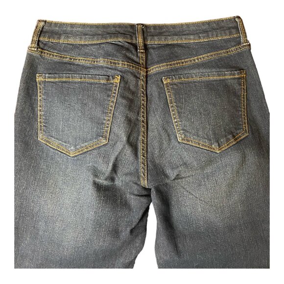 Nine West Womens Jeans Size 6 Chrystie Capri Denim Dark Blue Mid Rise - Picture 4 of 8